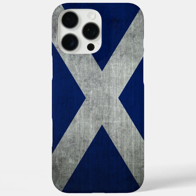 Coques Case-Mate iPhone Drapeau écossais de Dark Grunge (Verso)