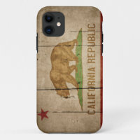 Drapeau en bois rocailleux de la Californie