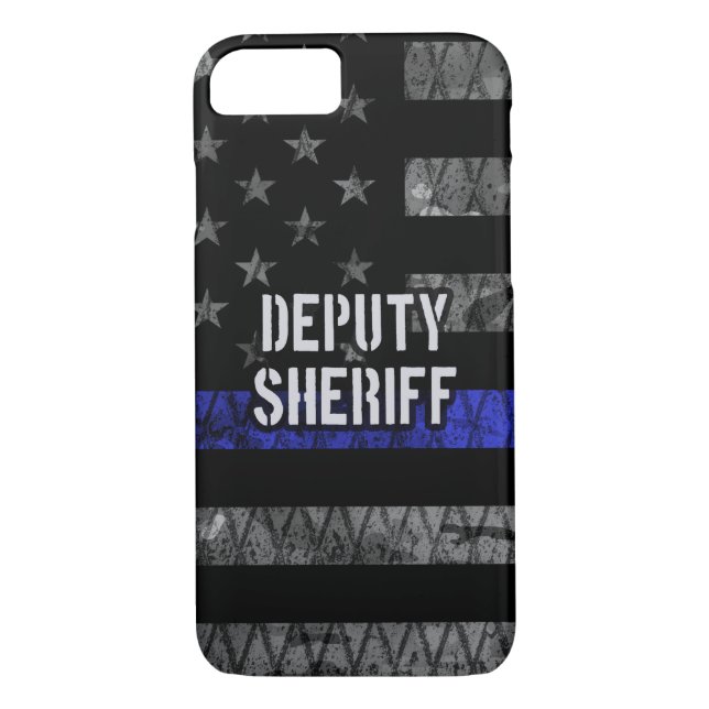 Coques Case-Mate iPhone Drapeau en détresse du shérif adjoint (Dos)