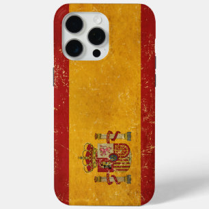 Coque iPhone 15 Pro Max Drapeau espagnol vintage grunge