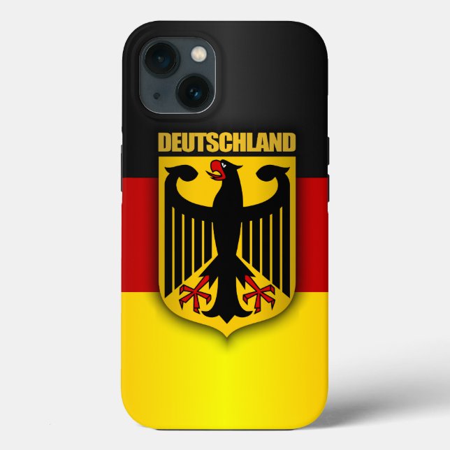 Coques Case-Mate iPhone Drapeau et armoiries de Deutschland (Verso)
