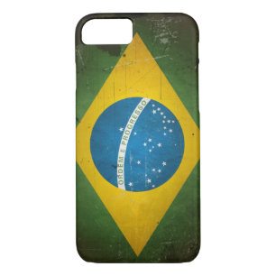 Coque iPhone 7 Drapeau Grunge Brazil