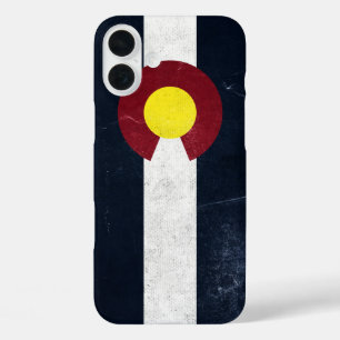 iPhone 16 Plus Case Drapeau grunge foncé du Colorado