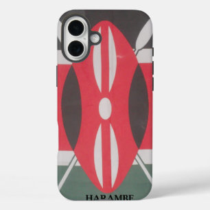 iPhone 16 Plus Case Drapeau Harambe vintage Kenya