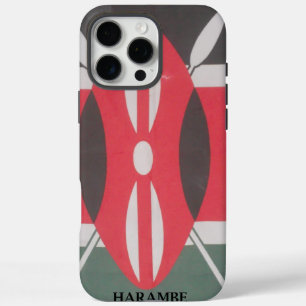 Coques iPhone 16 Pro Max Drapeau Harambe vintage Kenya