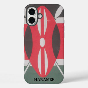 iPhone 16 Plus Case Drapeau Harambe vintage Kenya