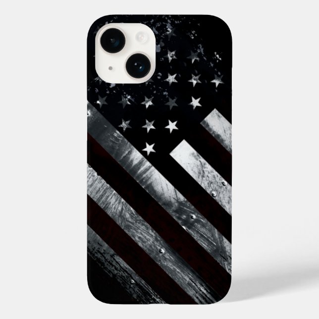 Coques Case-Mate iPhone Drapeau industriel américain patriotique (Verso)