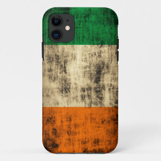 Coque iPhone 11 Drapeau irlandais grunge