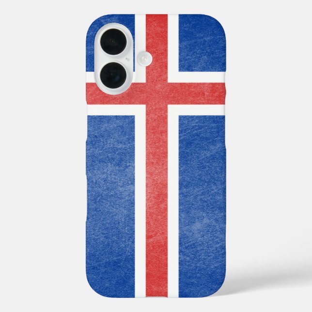 Coques Case-Mate iPhone Drapeau Islande Grunge (Verso)