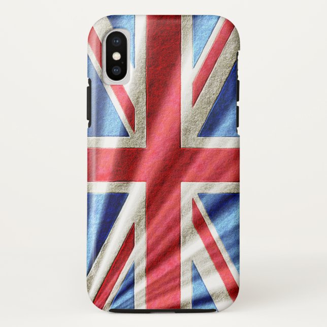 Coques Case-Mate iPhone Drapeau/Jack Union 3D (Dos)
