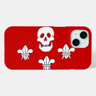 COQUE POUR iPhone 15 DRAPEAU JOLLY ROGER ET TROIS LIEUX