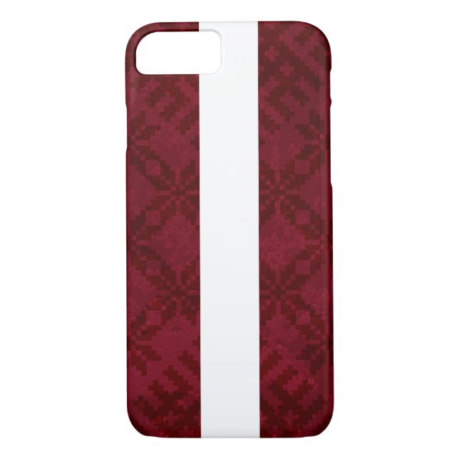 Coques Case-Mate iPhone Drapeau letton avec Auseklis traditionnel (Dos)