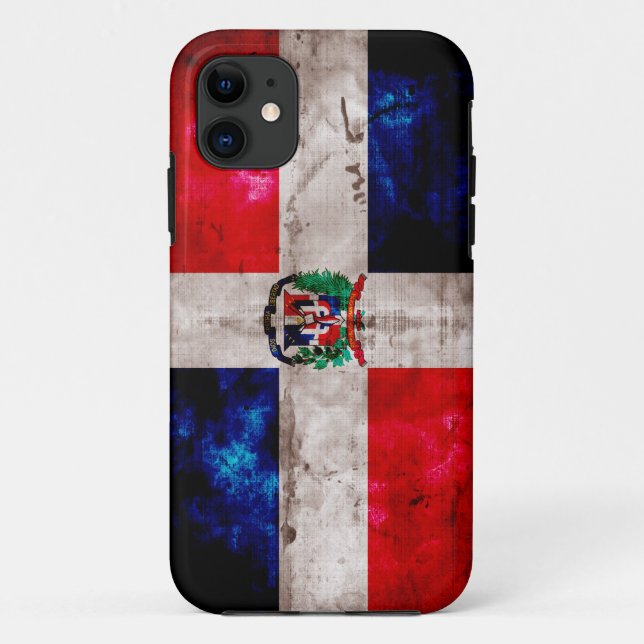Coques Case-Mate iPhone Drapeau patiné de la République Dominicaine (Dos)