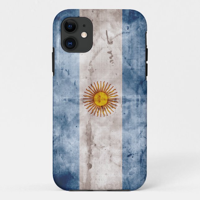 Coques Case-Mate iPhone Drapeau patiné de l'Argentine (Dos)