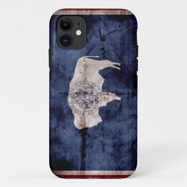 Coques Case-Mate iPhone Drapeau patiné du Wyoming (Dos)