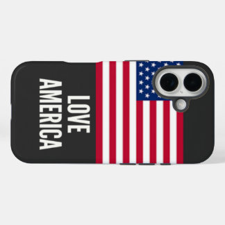 Coque Pour iPhone 16 Drapeau Patriotique USA pour les amoureux de la li
