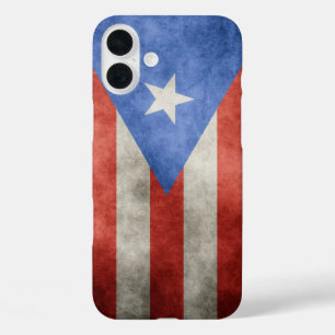 iPhone 16 Plus Case Drapeau Porto Rico Grunge