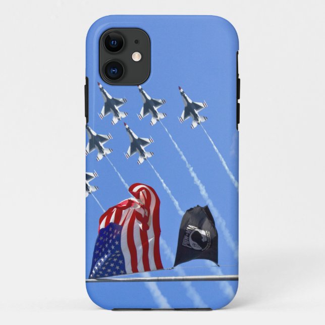 Coques Case-Mate iPhone Drapeau POW MIA avec vieille gloire & Thunderbirds (Dos)