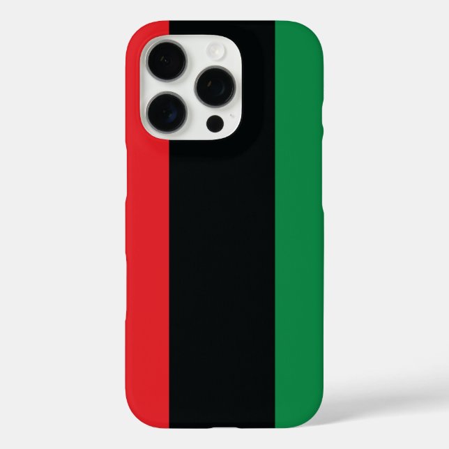 Coques Case-Mate iPhone Drapeau rouge, noir et vert (Verso)