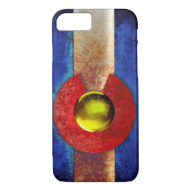 Drapeau rouillé du Colorado en métal