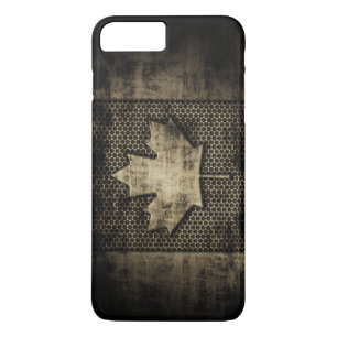 Coque iPhone 7 Plus Drapeau sale vintage de Canadien de regard en