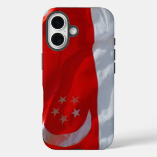 Coque Pour iPhone 16 drapeau singapour