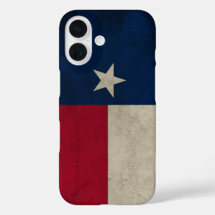 Coques iPhone 16 Drapeau Texas Grunge - Étoile solitaire