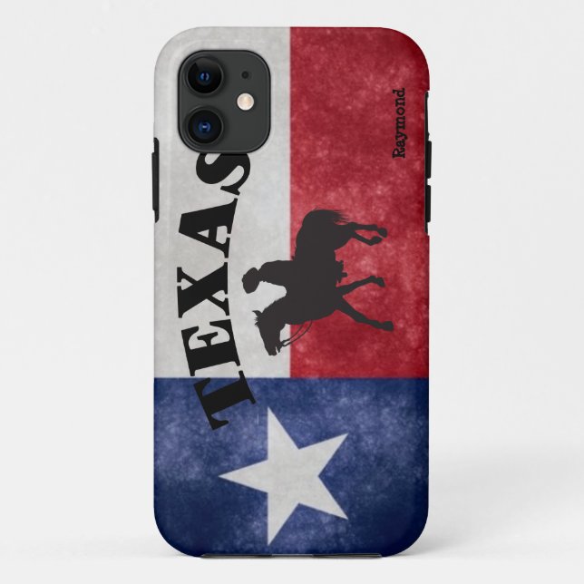 Coques Case-Mate iPhone Drapeau Texas Personnalisé Et Cowboy (Dos)
