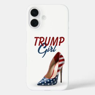 Coque Pour iPhone 16 Drapeau TRUMP GIRL haute chaussure talon