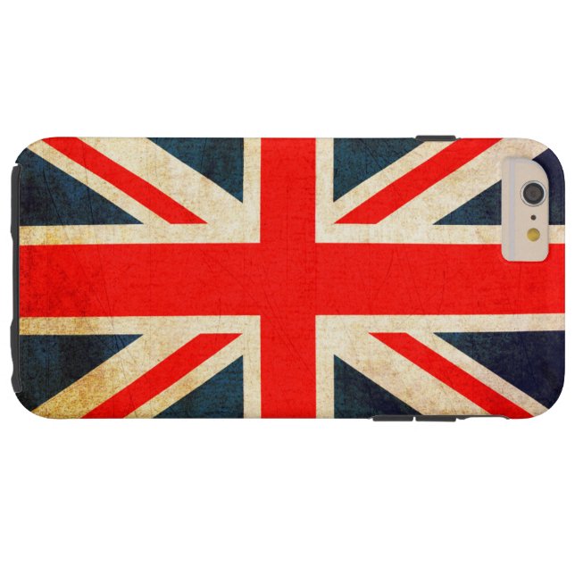 Coques Case-Mate iPhone Drapeau Union Jack à Grunge (Dos Horizontal)