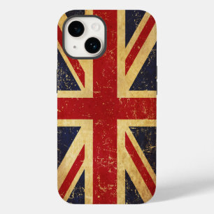 Coque Pour iPhone 14 Drapeau Union Jack britannique Vintage