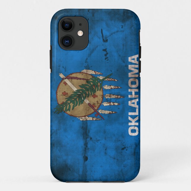 Coques Case-Mate iPhone Drapeau usé de l'Oklahoma ; (Dos)