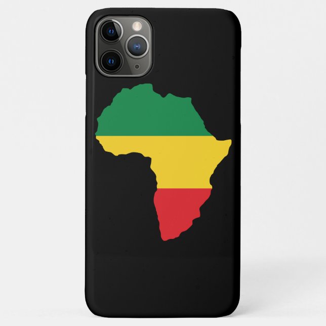 Coques Case-Mate iPhone Drapeau vert, or et Afrique rouge (Dos)