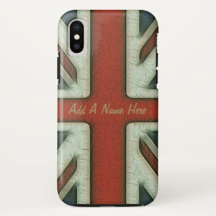 Coque iPhone X Drapeau vintage des Anglais de style