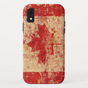 Case-Mate iPhone Case drapeau vintage feuille d'érable canada pomme
