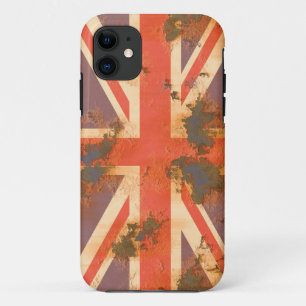 Coques Pour iPhone Drapeau vintage rouillé du Royaume-Uni