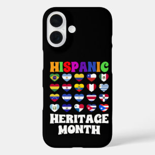 Coque Pour iPhone 16 Drapeaux de pays latinos Cœur, Joyeuse Célébration