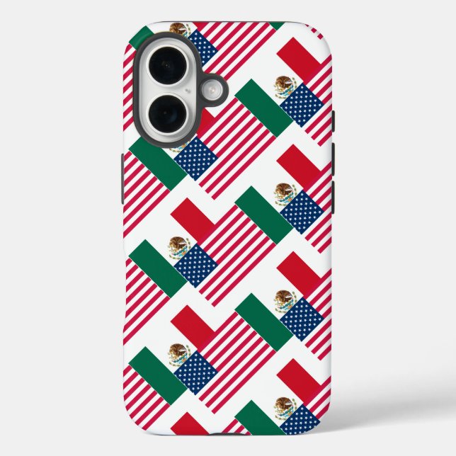 Coques Case-Mate iPhone Drapeaux mexicains et américains Conception d'un b (Verso)