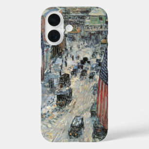 Coques iPhone 16 Drapeaux sur la 57e Rue par Frederick Childe Hassa