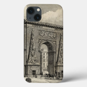 iPhone 13 Case Drawing of Porte Saint-Denis Monument