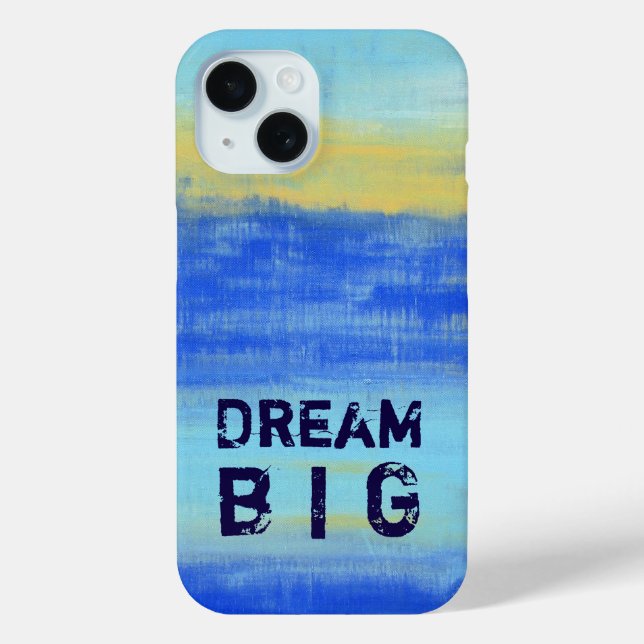 Coques Case-Mate iPhone Dream Big - Blue Turquoise Nautical Abstract Art (Verso)
