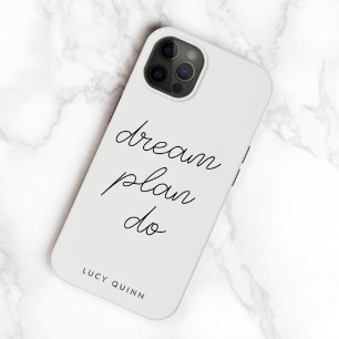 Coque Pour iPhone 14 Dream Plan Do   Moderne minimaliste gris simple