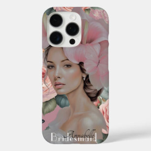 Coques iPhone 16 Pro Dreamal Ethereal Dusty rose Floral Art Bridesmaid