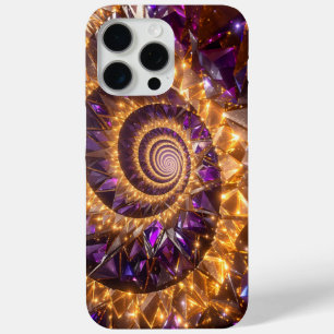 Coque iPhone 15 Pro Max Dreamscape de spirale dorée