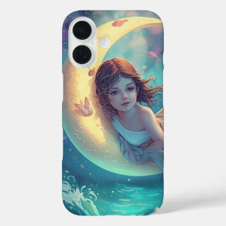 Coque Pour iPhone 16 Dreamy Moon Girl iPhone Case Design | Cute Baby Mo