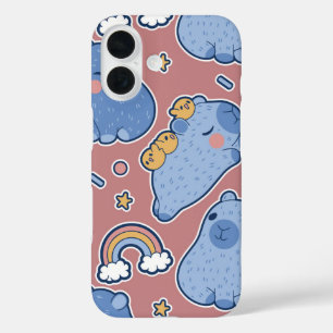 Coque Pour iPhone 16 Dreamy Nap Squad Capybara