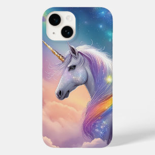 Coque Pour iPhone 14 Dreamy Unicorn Parties scintillant Pastel Galaxy N