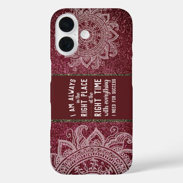 Coques Case-Mate iPhone Droit De Citation Inspirationnel De L'Attraction M (Verso)