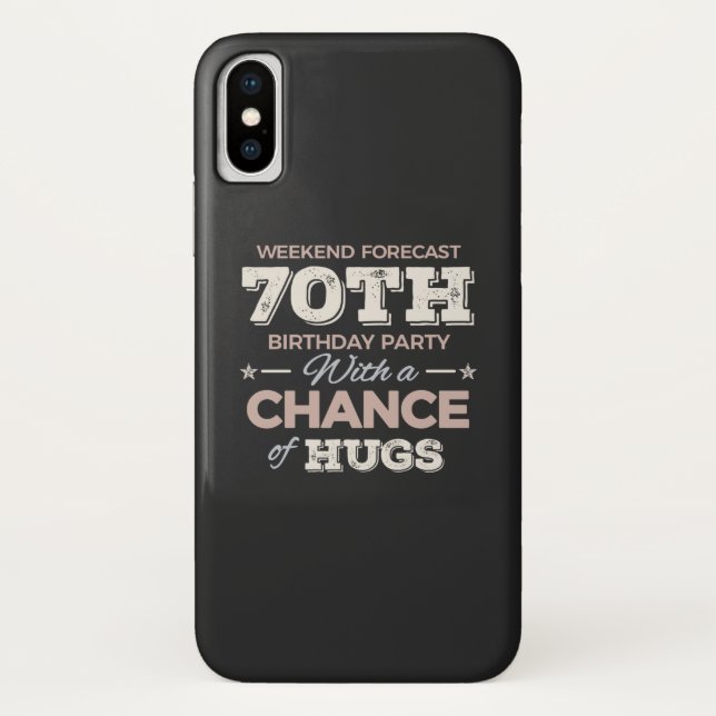 Coques Case-Mate iPhone Drôle 70ème anniversaire de dire (Dos)