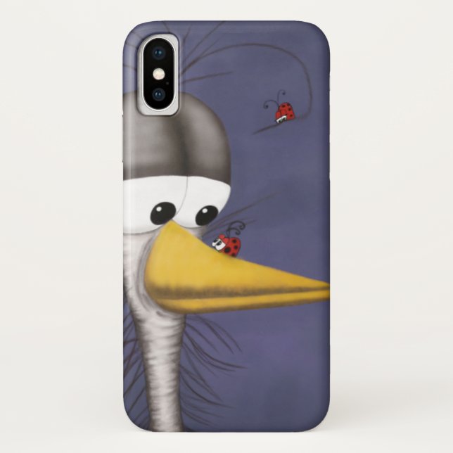 Coques Case-Mate iPhone Drôle Cartoon Egret (Dos)